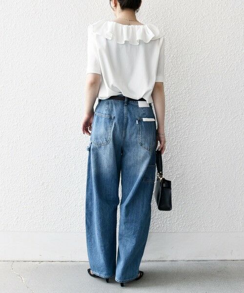 SHIPS / シップス シャツ・ブラウス | 【WEB限定】SHIPS any:〈洗濯機可能〉ラフ サテン フリルカラー ブラウス 25SS | 詳細2