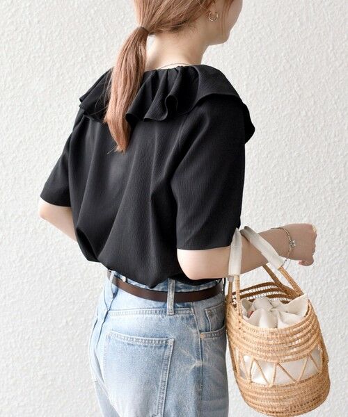 SHIPS / シップス シャツ・ブラウス | 【WEB限定】SHIPS any:〈洗濯機可能〉ラフ サテン フリルカラー ブラウス 25SS | 詳細18