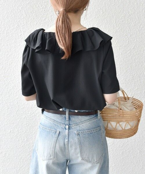 SHIPS / シップス シャツ・ブラウス | 【WEB限定】SHIPS any:〈洗濯機可能〉ラフ サテン フリルカラー ブラウス 25SS | 詳細19