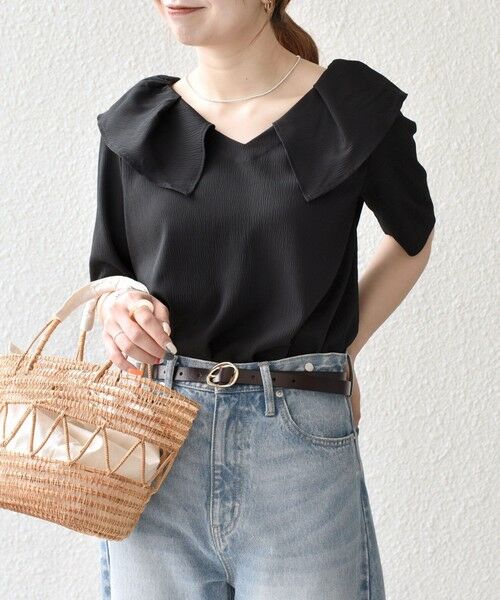 SHIPS / シップス シャツ・ブラウス | 【WEB限定】SHIPS any:〈洗濯機可能〉ラフ サテン フリルカラー ブラウス 25SS | 詳細20