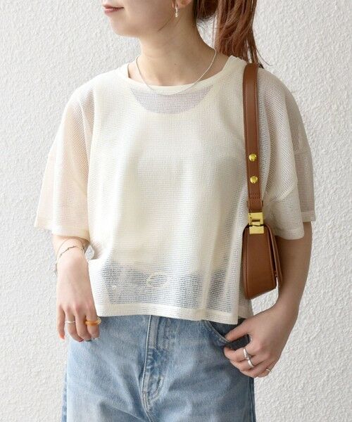 SHIPS / シップス Tシャツ | SHIPS any:〈手洗い可能〉メッシュ シアー ワイド TEE × タンク セット | 詳細3