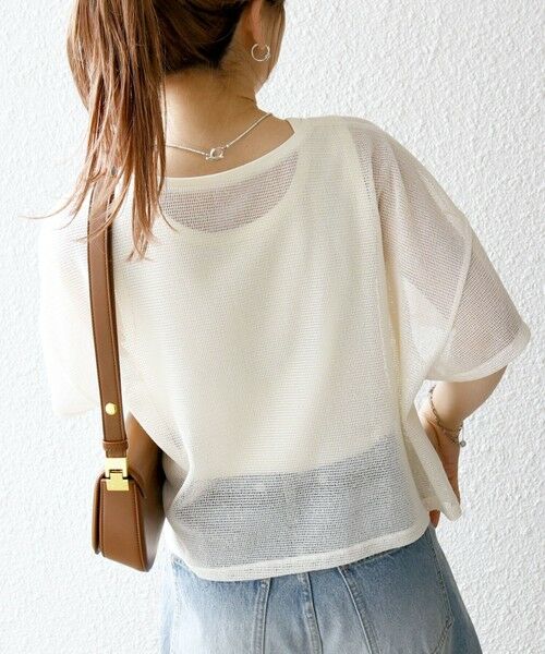 SHIPS / シップス Tシャツ | SHIPS any:〈手洗い可能〉メッシュ シアー ワイド TEE × タンク セット | 詳細4