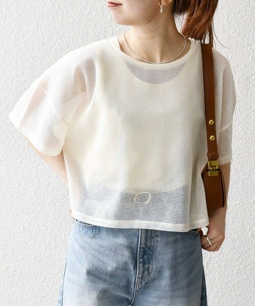 SHIPS / シップス Tシャツ | SHIPS any:〈手洗い可能〉メッシュ シアー ワイド TEE × タンク セット | 詳細9