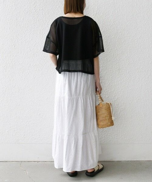 SHIPS / シップス Tシャツ | SHIPS any:〈手洗い可能〉メッシュ シアー ワイド TEE × タンク セット | 詳細13