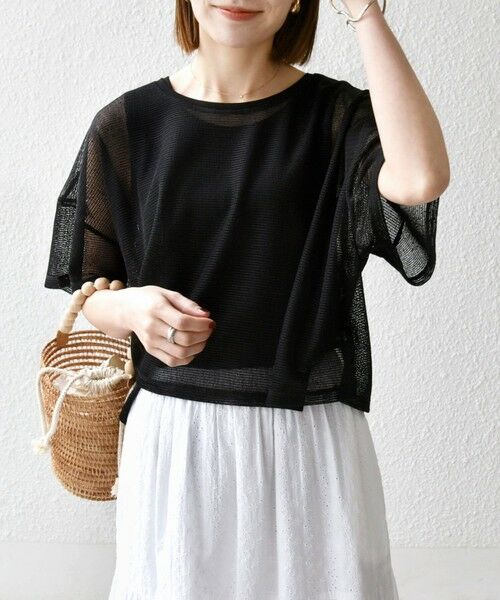 SHIPS / シップス Tシャツ | SHIPS any:〈手洗い可能〉メッシュ シアー ワイド TEE × タンク セット | 詳細15