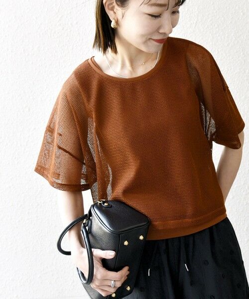SHIPS for women / シップスウィメン SHIPS any:〈手洗い可能〉メッシュ シアー ワイド TEE × タンク セット SHIPS any:〈手洗い可能〉メッシュ シアー ワイド TEE × タンク