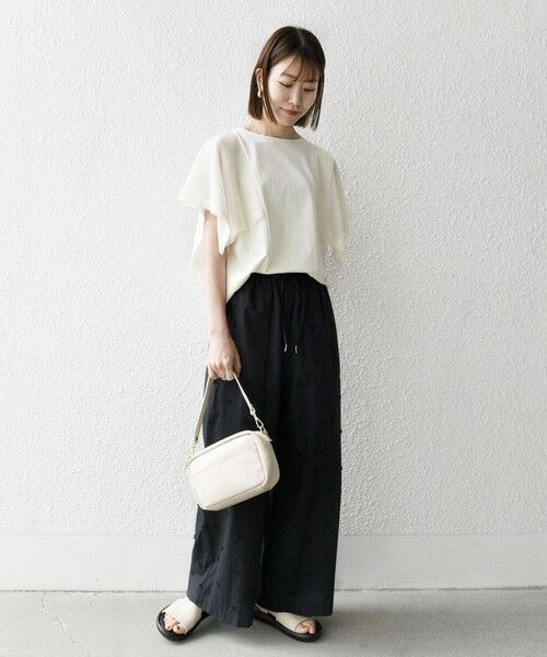 SHIPS / シップス Tシャツ | SHIPS any:〈手洗い可能〉メッシュ シアー ハンカチ スリーブ ドッキング TEE | 詳細1