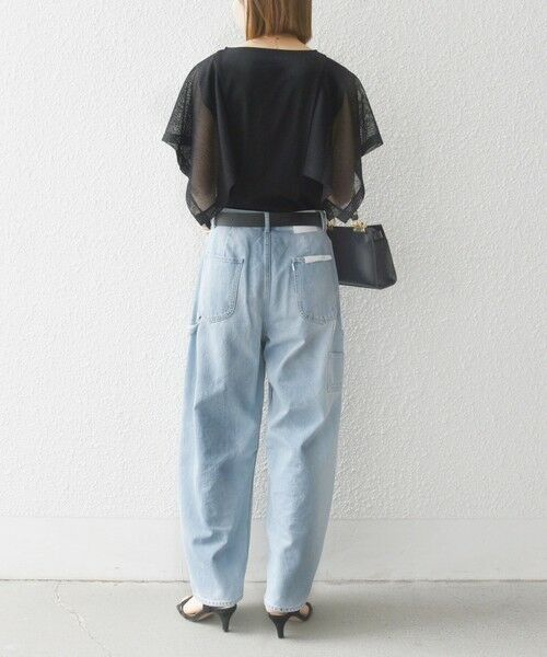 SHIPS / シップス Tシャツ | SHIPS any:〈手洗い可能〉メッシュ シアー ハンカチ スリーブ ドッキング TEE | 詳細14