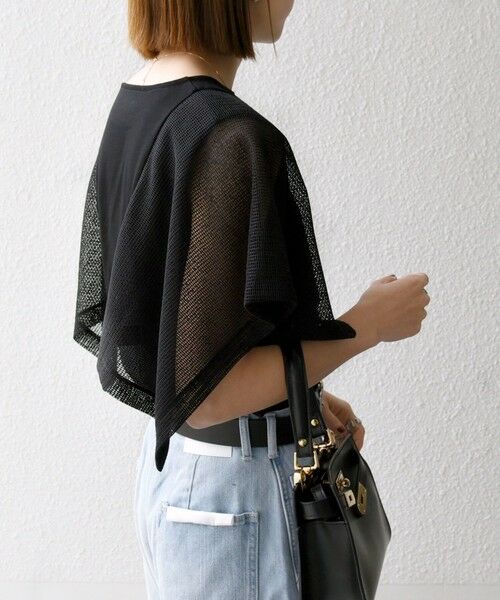 SHIPS / シップス Tシャツ | SHIPS any:〈手洗い可能〉メッシュ シアー ハンカチ スリーブ ドッキング TEE | 詳細16