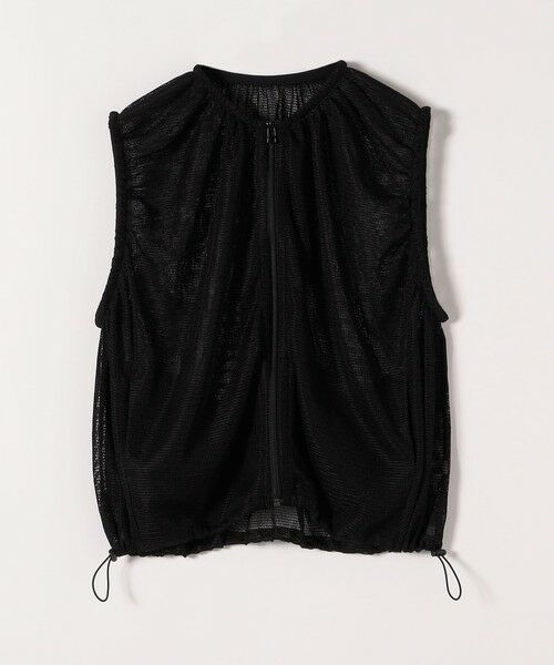 SHIPS / シップス ベスト | SHIPS any:〈手洗い可能〉メッシュ シアー ドロスト ギャザー ノースリーブ ベスト | 詳細7