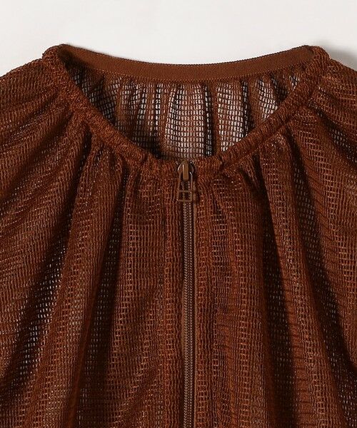 SHIPS / シップス ベスト | SHIPS any:〈手洗い可能〉メッシュ シアー ドロスト ギャザー ノースリーブ ベスト | 詳細19