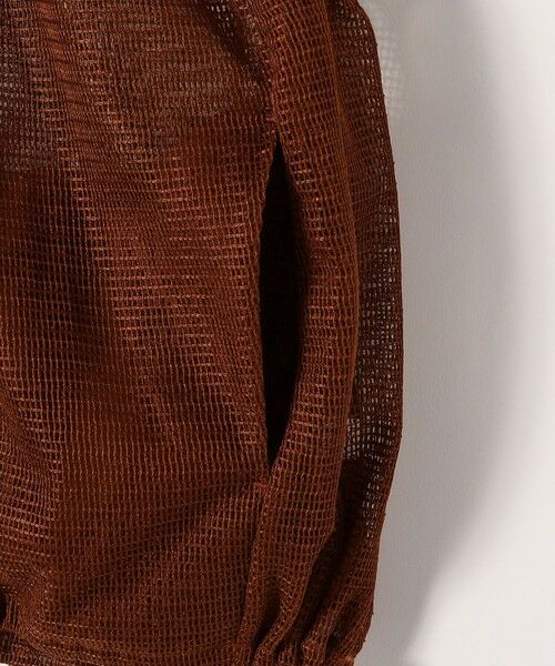 SHIPS / シップス ベスト | SHIPS any:〈手洗い可能〉メッシュ シアー ドロスト ギャザー ノースリーブ ベスト | 詳細21