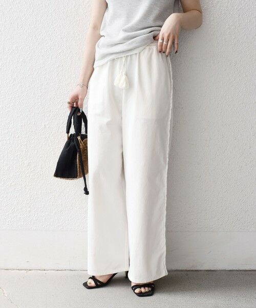 SHIPS / シップス その他パンツ | bon_meur:〈手洗い可能〉ブレイド ロープ デザイン タッセル ワイド パンツ | 詳細9