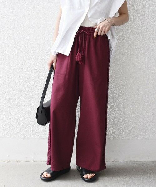 SHIPS / シップス その他パンツ | bon_meur:〈手洗い可能〉ブレイド ロープ デザイン タッセル ワイド パンツ | 詳細14