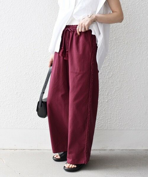 SHIPS / シップス その他パンツ | bon_meur:〈手洗い可能〉ブレイド ロープ デザイン タッセル ワイド パンツ | 詳細15