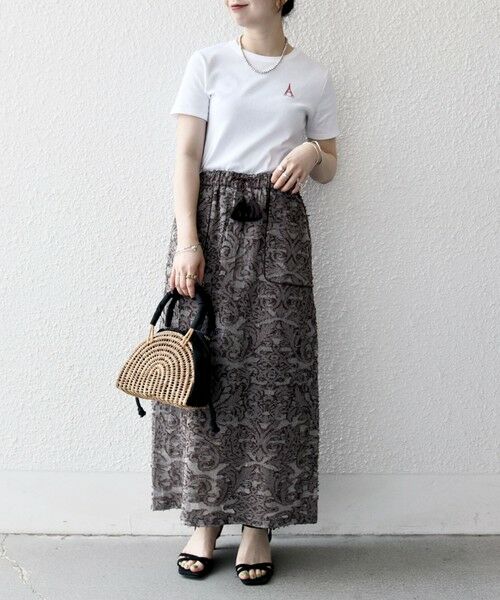 SHIPS / シップス ロング・マキシ丈スカート | SHIPS any:〈手洗い可能〉メッシュ ジャカード イージー Iライン スカート | 詳細1