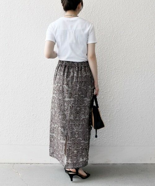 SHIPS / シップス ロング・マキシ丈スカート | SHIPS any:〈手洗い可能〉メッシュ ジャカード イージー Iライン スカート | 詳細2