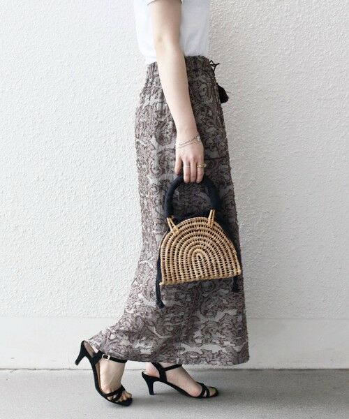 SHIPS / シップス ロング・マキシ丈スカート | SHIPS any:〈手洗い可能〉メッシュ ジャカード イージー Iライン スカート | 詳細5