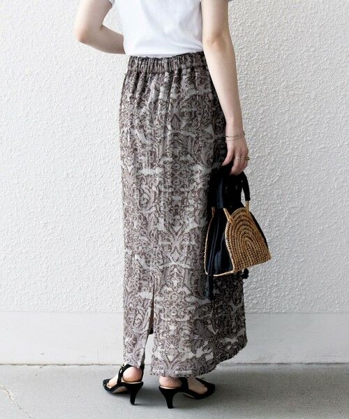 SHIPS / シップス ロング・マキシ丈スカート | SHIPS any:〈手洗い可能〉メッシュ ジャカード イージー Iライン スカート | 詳細6