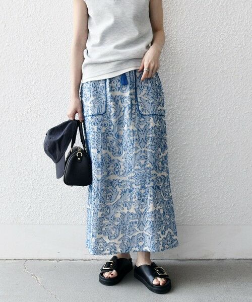 SHIPS / シップス ロング・マキシ丈スカート | SHIPS any:〈手洗い可能〉メッシュ ジャカード イージー Iライン スカート | 詳細20