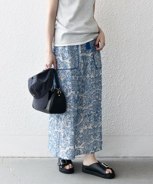 SHIPS / シップス ロング・マキシ丈スカート | SHIPS any:〈手洗い可能〉メッシュ ジャカード イージー Iライン スカート | 詳細21