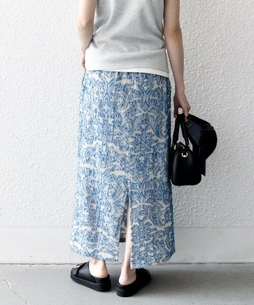 SHIPS / シップス ロング・マキシ丈スカート | SHIPS any:〈手洗い可能〉メッシュ ジャカード イージー Iライン スカート | 詳細22