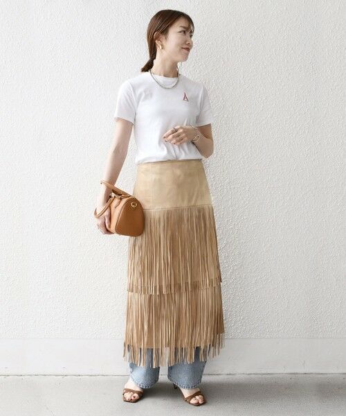 SHIPS / シップス ロング・マキシ丈スカート | bon_meur:〈手洗い可能〉フリンジ ティアード タイト スカート | 詳細1