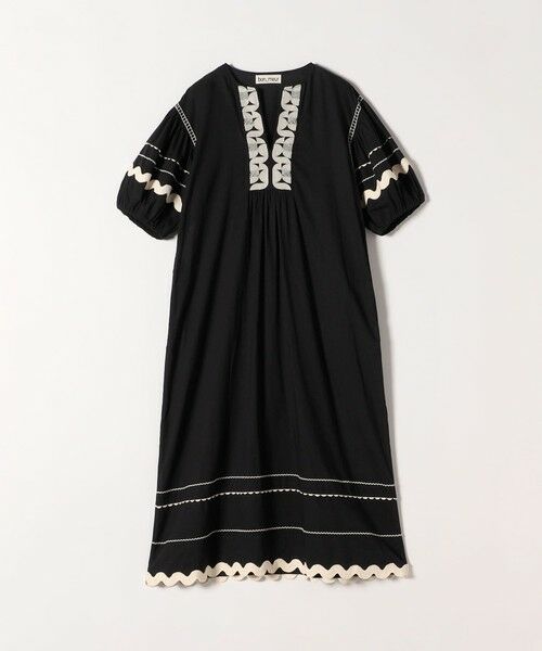 SHIPS / シップス ロング・マキシ丈ワンピース | bon_meur:〈洗濯機可能〉ジオメトリック エンブロイダリー パフ マキシ ワンピース | 詳細11