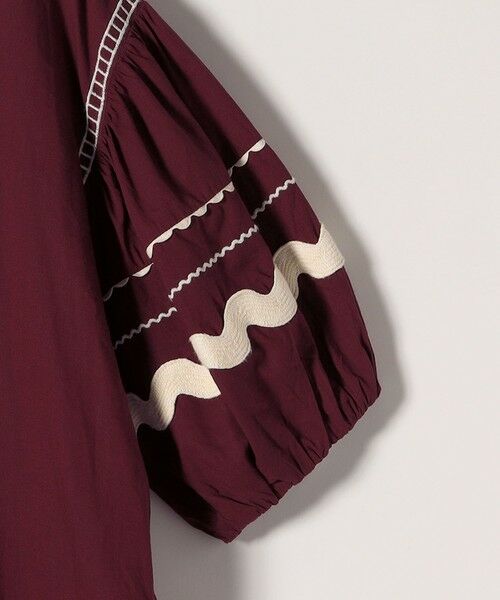 SHIPS / シップス ロング・マキシ丈ワンピース | bon_meur:〈洗濯機可能〉ジオメトリック エンブロイダリー パフ マキシ ワンピース | 詳細25