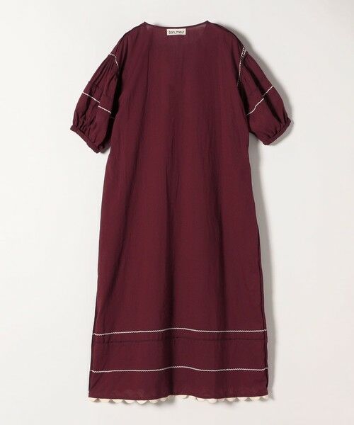 SHIPS / シップス ロング・マキシ丈ワンピース | bon_meur:〈洗濯機可能〉ジオメトリック エンブロイダリー パフ マキシ ワンピース | 詳細30