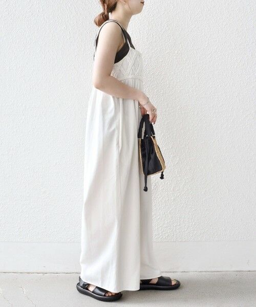 SHIPS / シップス サロペット・オールインワン | bon_meur:〈手洗い可能〉ロープ編み コットン ワイド ギャザー サロペット | 詳細3