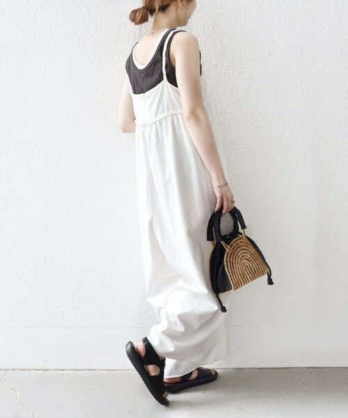 SHIPS / シップス サロペット・オールインワン | bon_meur:〈手洗い可能〉ロープ編み コットン ワイド ギャザー サロペット | 詳細5