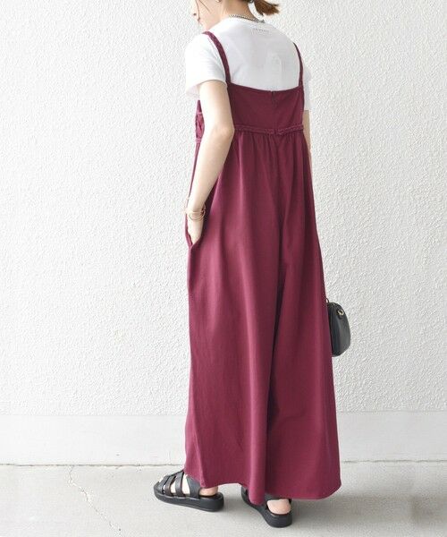 SHIPS / シップス サロペット・オールインワン | bon_meur:〈手洗い可能〉ロープ編み コットン ワイド ギャザー サロペット | 詳細15