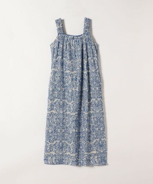 SHIPS / シップス ロング・マキシ丈ワンピース | SHIPS any:〈手洗い可能〉メッシュ ジャカード ギャザー Iライン ワンピース | 詳細27