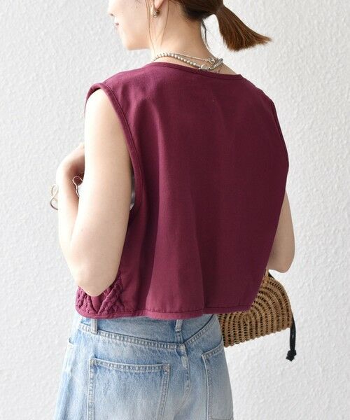 SHIPS / シップス ベスト | bon_meur:〈手洗い可能〉ロープ編み コットン コンパクト フリンジ ベスト | 詳細14