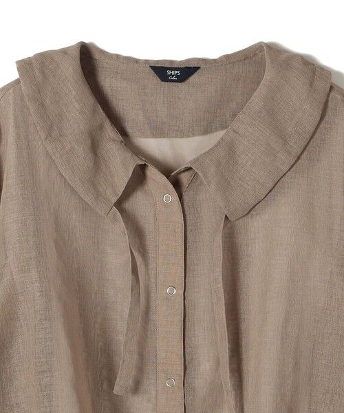 SHIPS / シップス シャツ・ブラウス | SHIPS Colors:〈手洗い可能〉シアー リネンライク アノラック シャツ | 詳細3