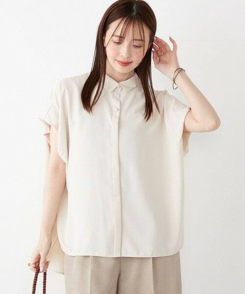 SHIPS / シップス シャツ・ブラウス | SHIPS Colors:〈洗濯機可能〉パールモチーフボタン タックスリーブ オーバー シャツ | 詳細6