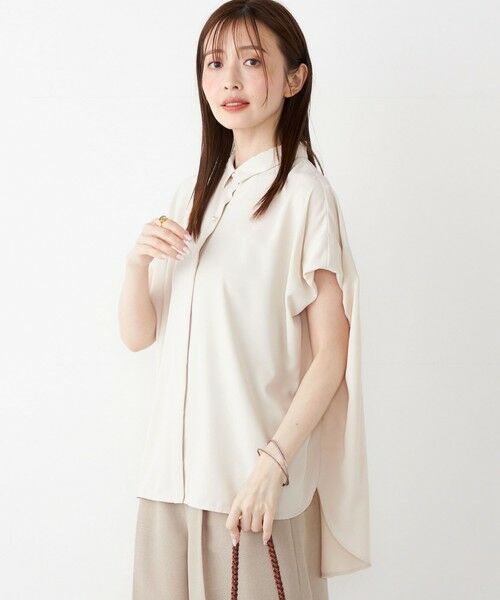 SHIPS / シップス シャツ・ブラウス | SHIPS Colors:〈洗濯機可能〉パールモチーフボタン タックスリーブ オーバー シャツ | 詳細7