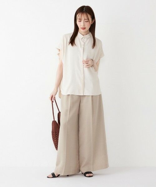 SHIPS / シップス シャツ・ブラウス | SHIPS Colors:〈洗濯機可能〉パールモチーフボタン タックスリーブ オーバー シャツ | 詳細8