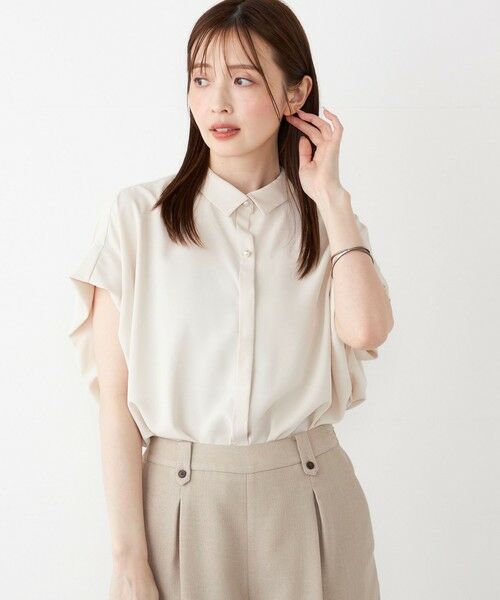 SHIPS / シップス シャツ・ブラウス | SHIPS Colors:〈洗濯機可能〉パールモチーフボタン タックスリーブ オーバー シャツ | 詳細10