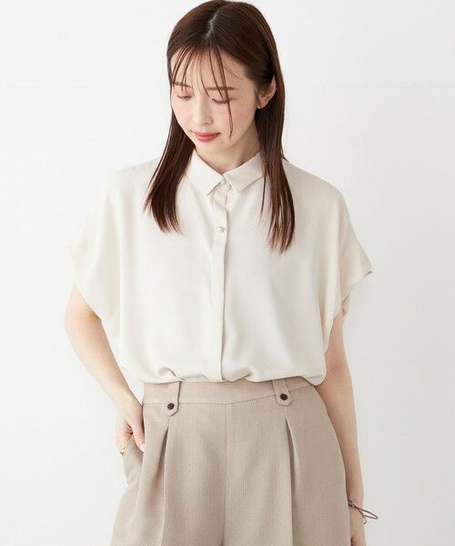 SHIPS / シップス シャツ・ブラウス | SHIPS Colors:〈洗濯機可能〉パールモチーフボタン タックスリーブ オーバー シャツ | 詳細11