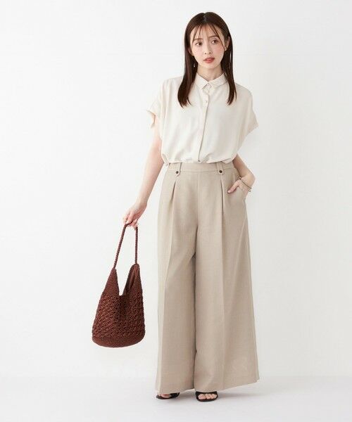 SHIPS / シップス シャツ・ブラウス | SHIPS Colors:〈洗濯機可能〉パールモチーフボタン タックスリーブ オーバー シャツ | 詳細12