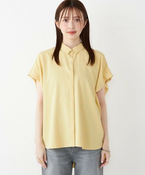 SHIPS / シップス シャツ・ブラウス | SHIPS Colors:〈洗濯機可能〉パールモチーフボタン タックスリーブ オーバー シャツ | 詳細21