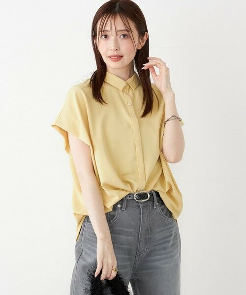 SHIPS / シップス シャツ・ブラウス | SHIPS Colors:〈洗濯機可能〉パールモチーフボタン タックスリーブ オーバー シャツ | 詳細26