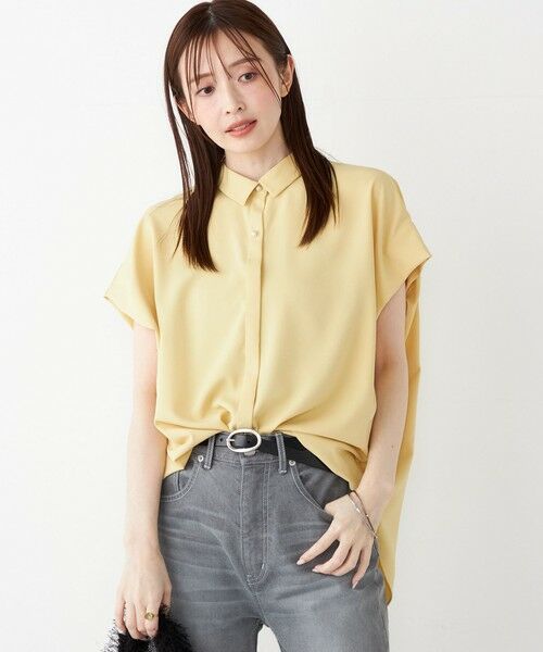 SHIPS / シップス シャツ・ブラウス | SHIPS Colors:〈洗濯機可能〉パールモチーフボタン タックスリーブ オーバー シャツ | 詳細27