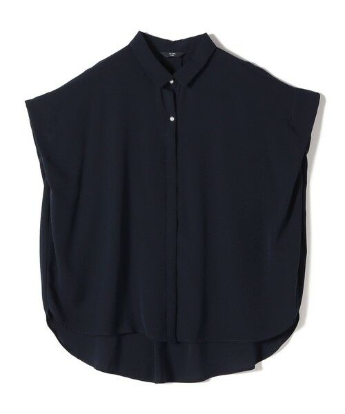 SHIPS / シップス シャツ・ブラウス | SHIPS Colors:〈洗濯機可能〉パールモチーフボタン タックスリーブ オーバー シャツ（ネイビー）