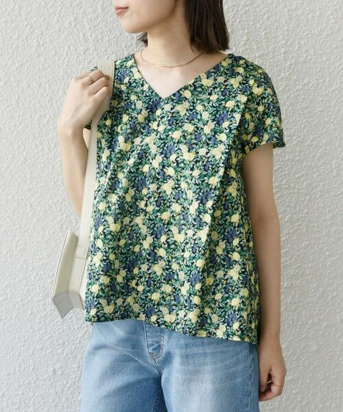SHIPS / シップス シャツ・ブラウス | SHIPS Colors:〈洗濯機可能〉ボタニカル プリント Vネック ブラウス | 詳細12