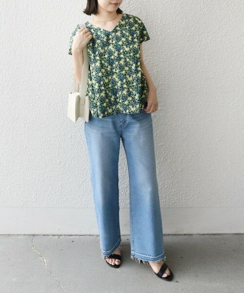 SHIPS / シップス シャツ・ブラウス | SHIPS Colors:〈洗濯機可能〉ボタニカル プリント Vネック ブラウス | 詳細14