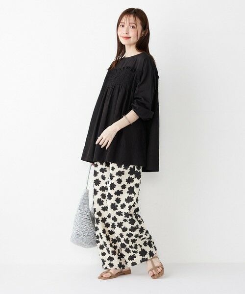 SHIPS / シップス その他パンツ | SHIPS Colors:〈手洗い可能〉モノトーン フラワー イージーパンツ◇ | 詳細21