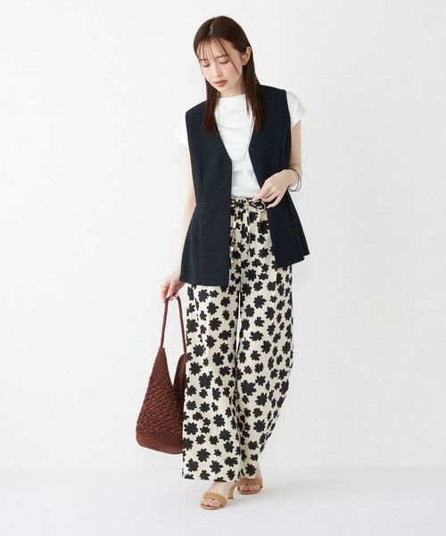 SHIPS / シップス その他パンツ | SHIPS Colors:〈手洗い可能〉モノトーン フラワー イージーパンツ◇ | 詳細23